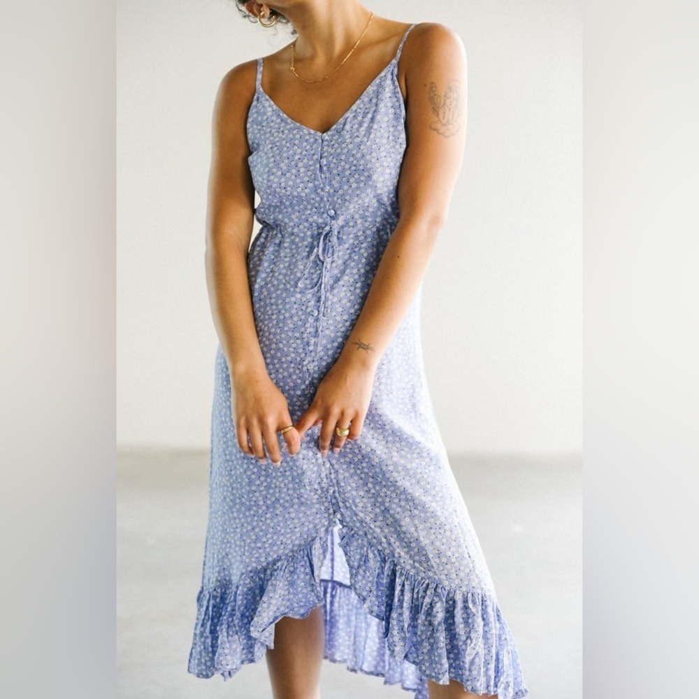 SOLD OUT Rails Frida Sky Blue Daisy Midi Dress NWT Size S Floral